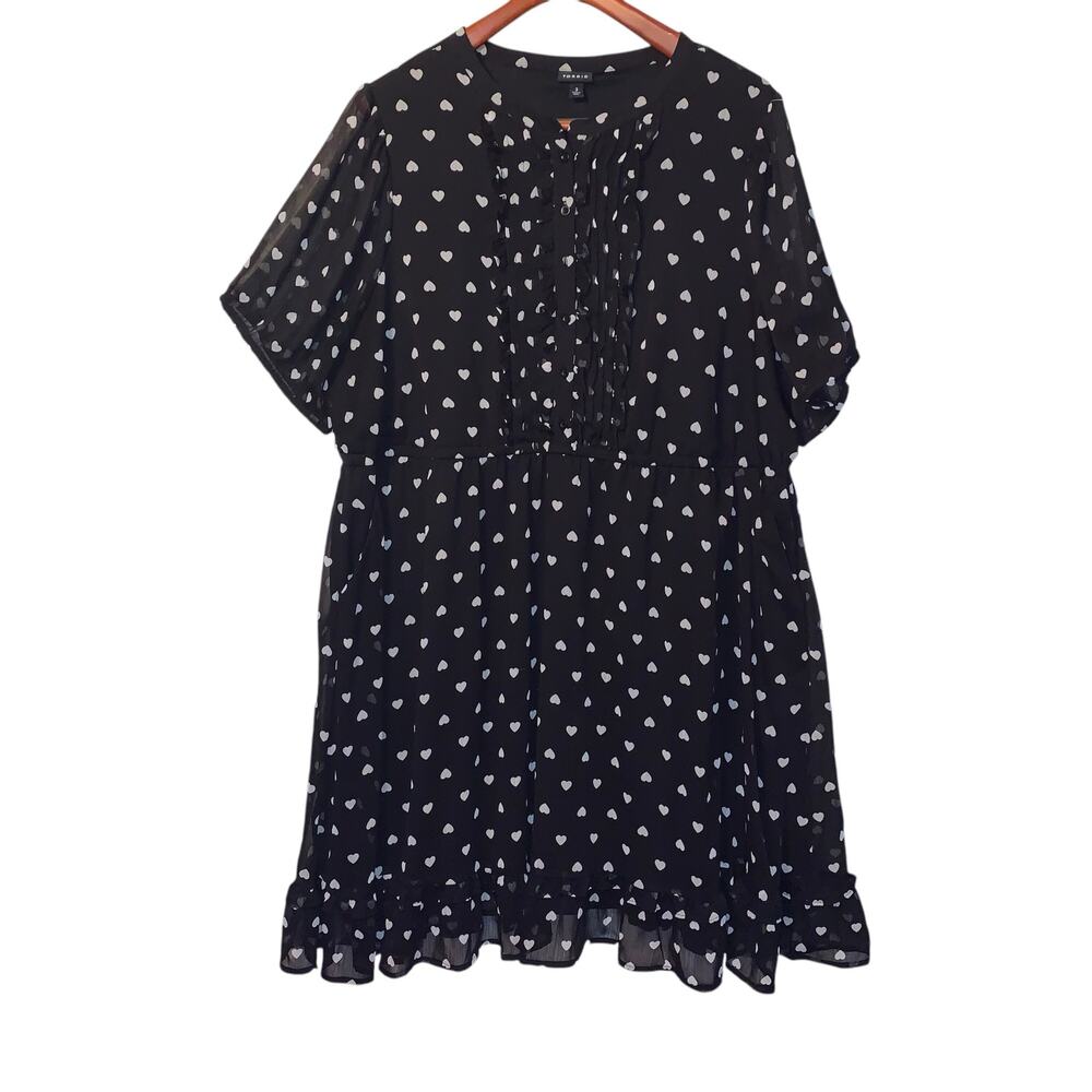torrid Mini Crinkle Chiffon Button Pintuck Dress size 3 x - Picture 3 of 9